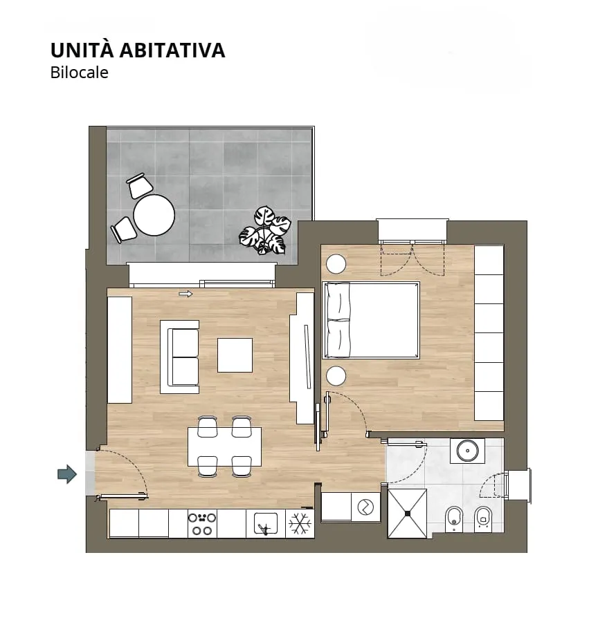 Plan - Newly Constructed Duplex with Terrace in Como