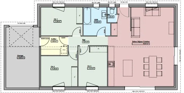 Plaan - Villa with Garden in Cornas