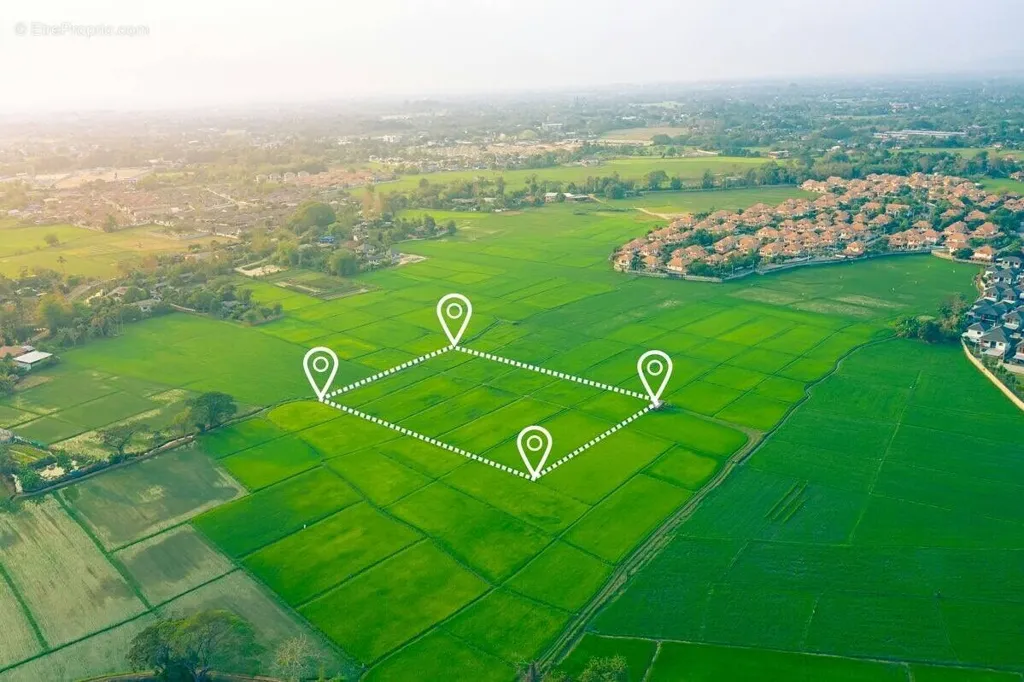 Vue aérienne - Terrain Viabilisé à Sennecey-Le-Grand