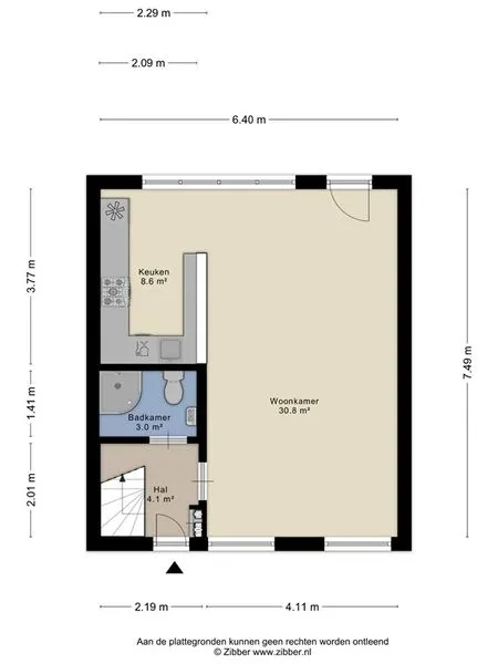 Plan - Corner House with Garden in Dirksland