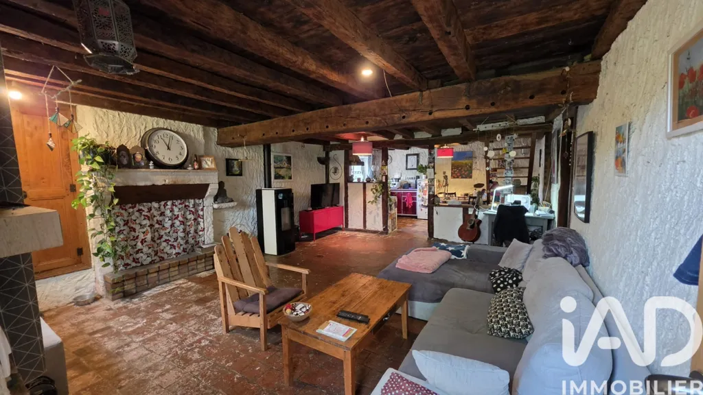 Séjour - Maison de Campagne avec Jardin à Persac