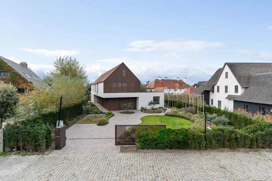 Vue aérienne - Villa Nouvelle Construction avec Piscine à Knokke