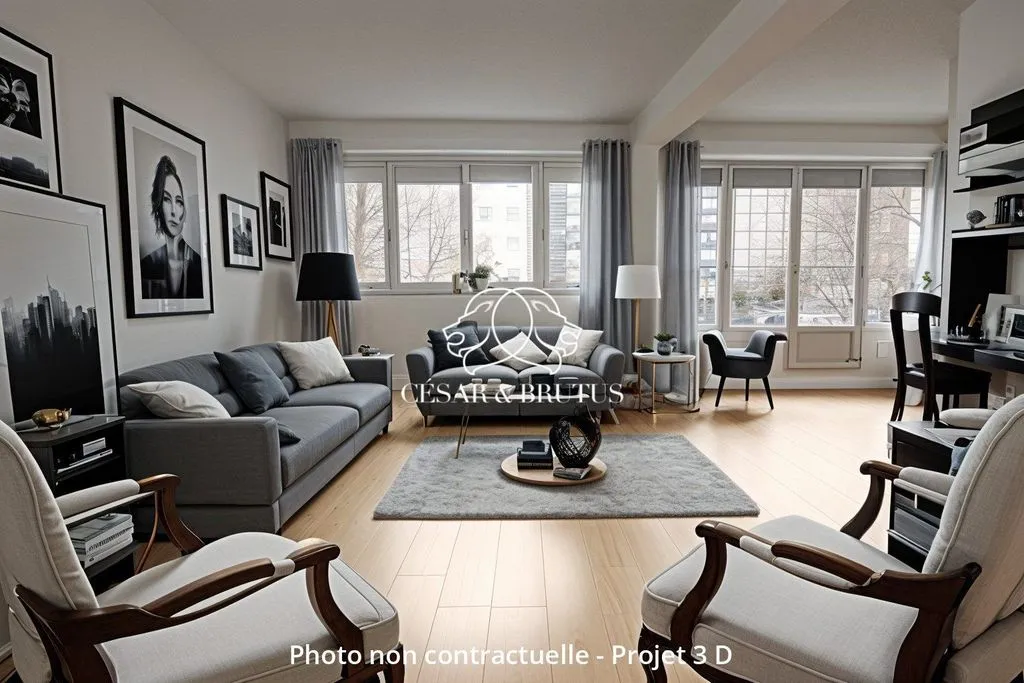 Elutuba - Luxury Apartment with Balcony in Lyon's 6th Arrondissement