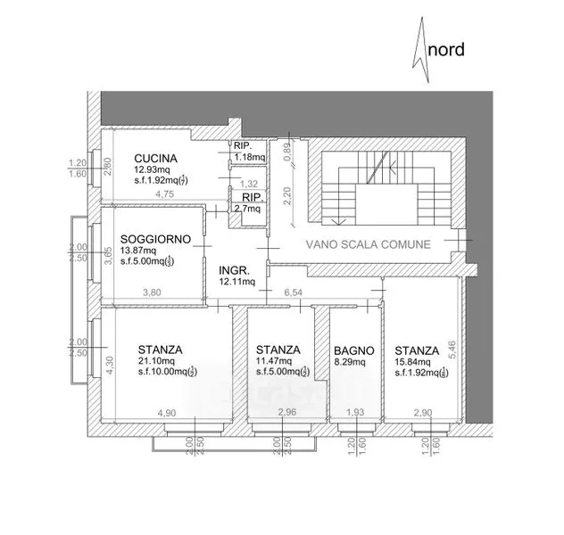Floor Plan - Apartment with Balcony in Trento
