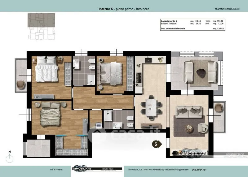 Plan - Apartment with Sea View in Tortoreto