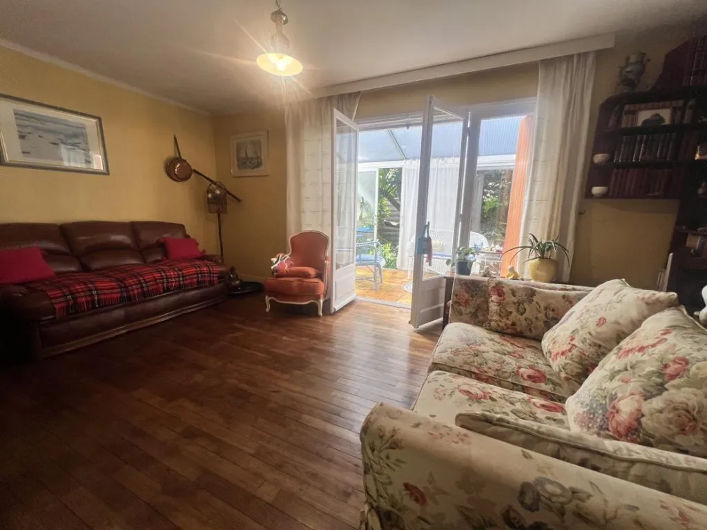 Living Room - 1950s House with Garden in Lanveur