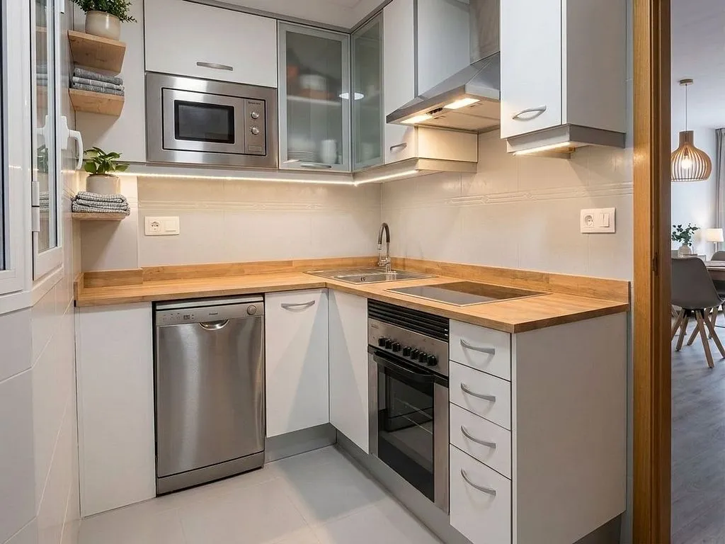 Köök - Furnished Studio with Garage in Patraix