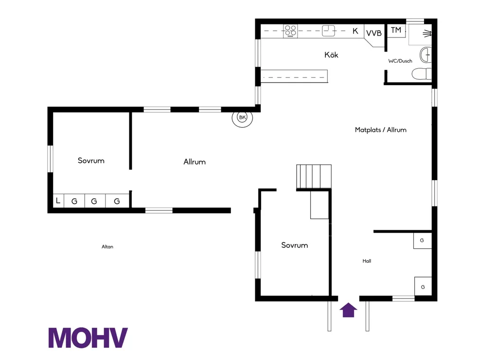 Plan - Contemporary Villa with Loft in Västanberg