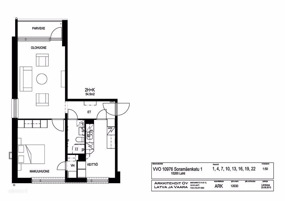 Plan - Apartment with Balcony in Kiveriö, Lahti