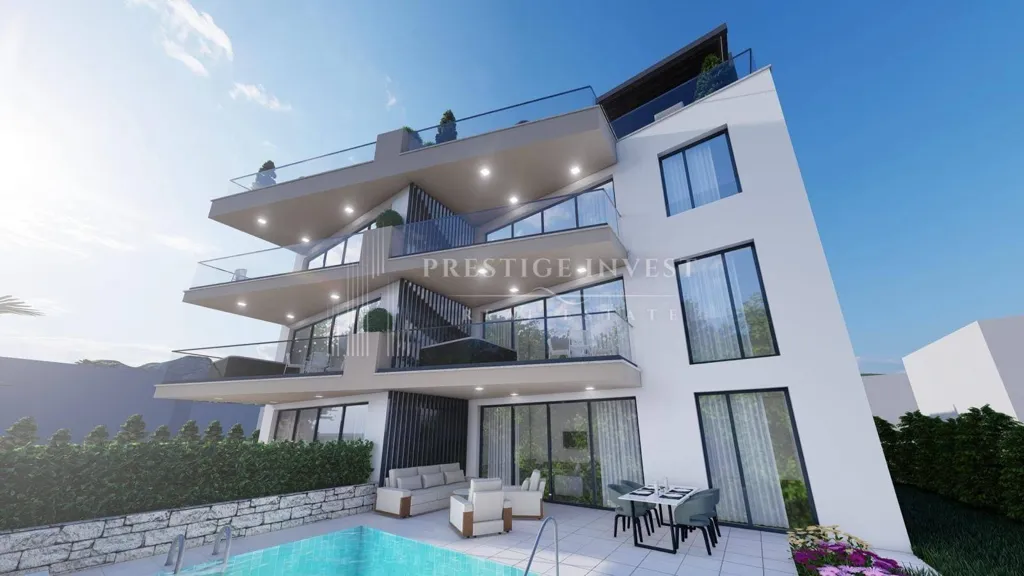 Pool - Modern Apartment with Sea View in Sukošan