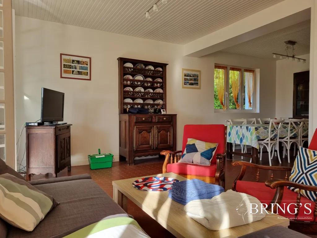 Living Room - Renovated House with Garden in Crozon