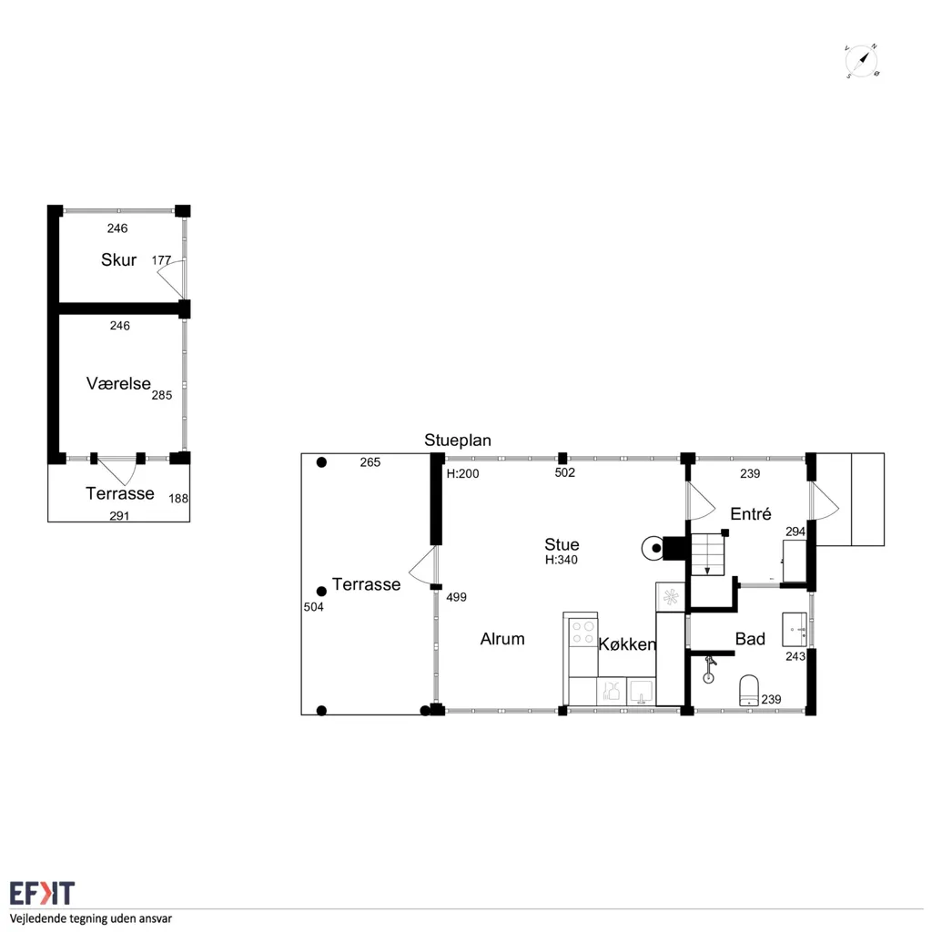 Maison 2 pièces à Ebeltoft