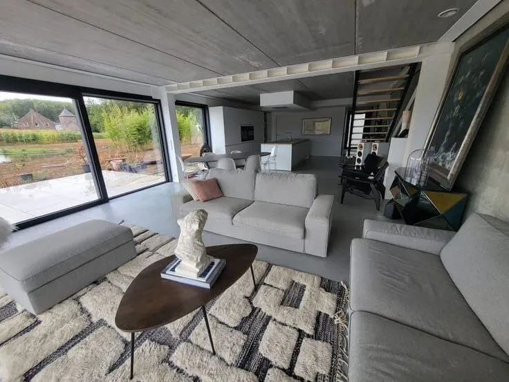 Contemporary Farmhouse with Solar Panels in Quiet Area
