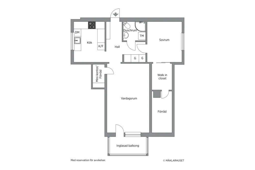 Plan - Penthouse with Large Balcony in Solbacka
