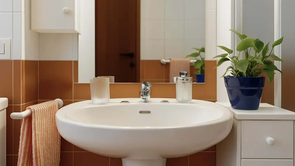 Bathrooms - Studio Apartment with Balcony in Milan