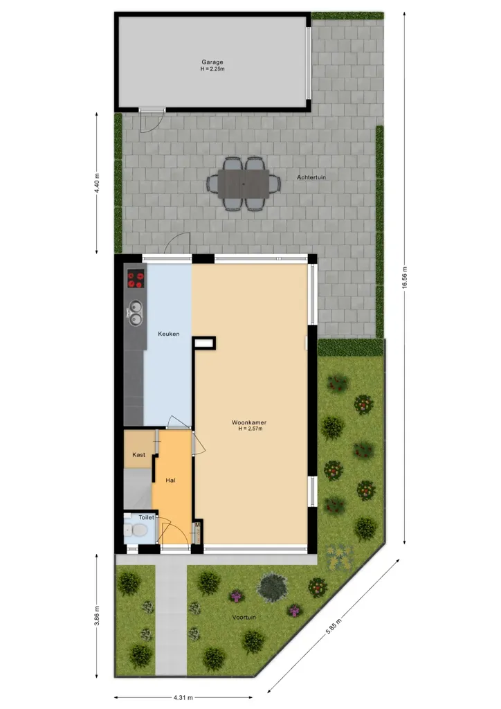Plan - Corner House with Terrace in Etten-Leur