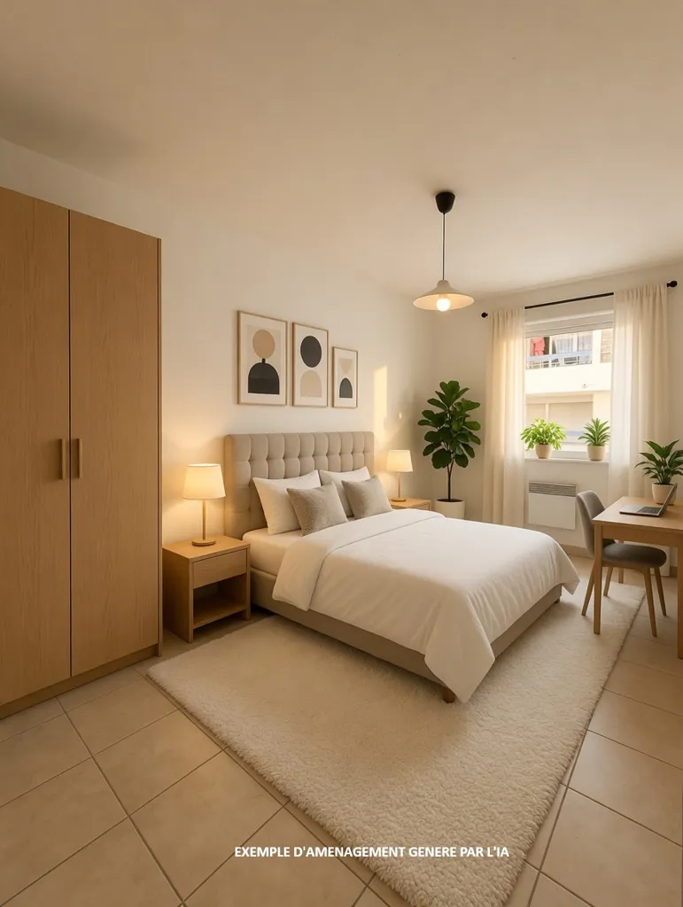 Bedrooms - T3 Apartment with Terrace in Marseille 8th