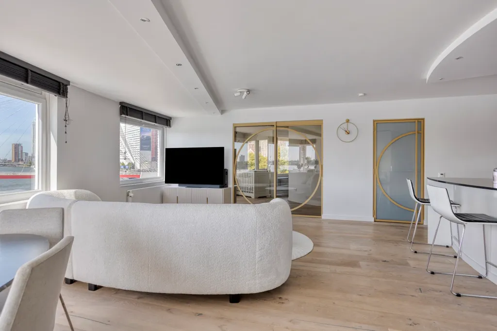 Séjour - Penthouse with Maas View in Rotterdam