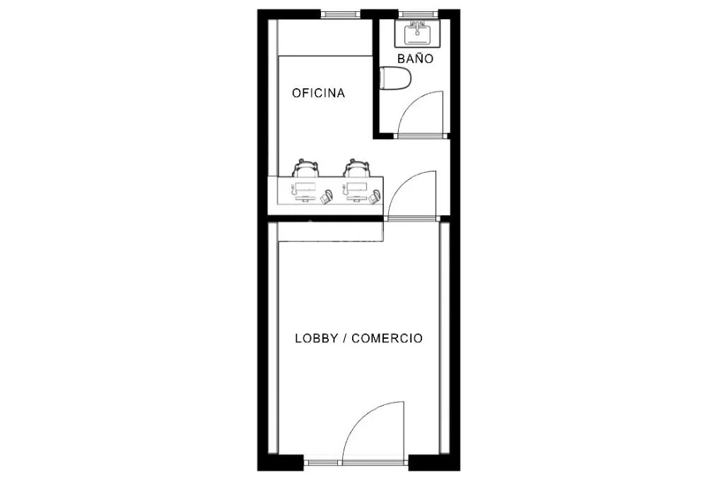 Floor Plan - Commercial Property with Lottery Office in Madrid