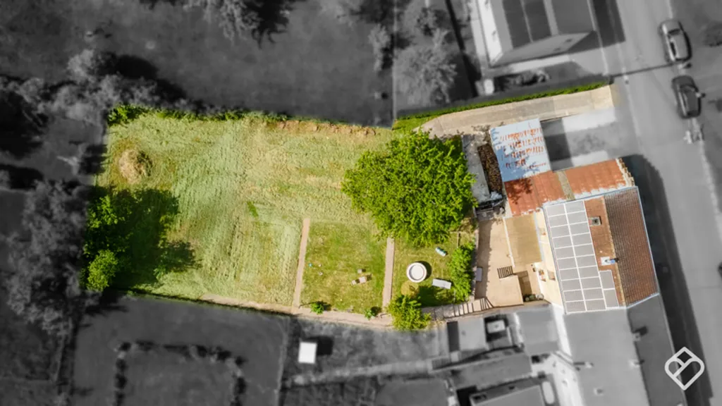 Vue aérienne - Maison semi-détachée avec terrasse à Virton