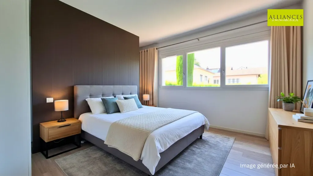 Bedrooms - Luxury Apartment with Terrace in Pfastatt