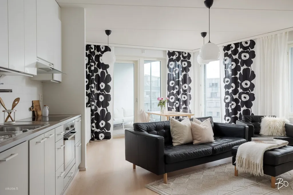 Living Room - Modern Apartment with Balcony in Jyväskylä Centre