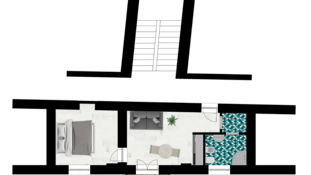 Plaan - Rented Two-Bedroom Apartment with Balcony in Como