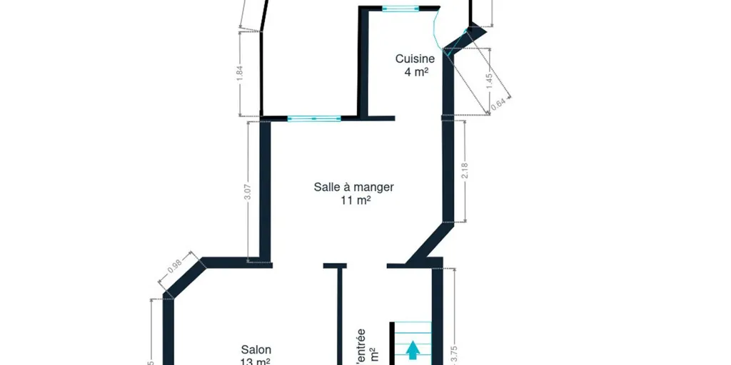 Plaan - Charming House with Courtyard in Evere