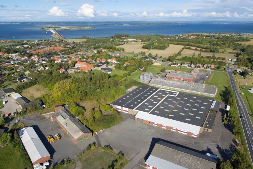 Vue aérienne - Industrial Park Units with Asfalted Ground in Rudkøbing