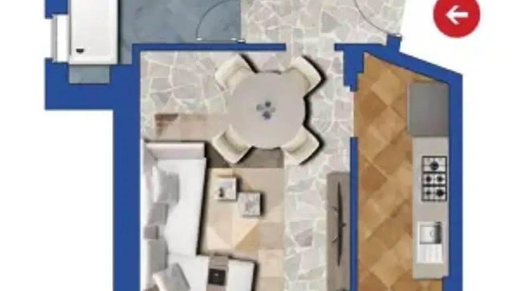 Plan - Studio Flat with Balcony in Cinisello Balsamo