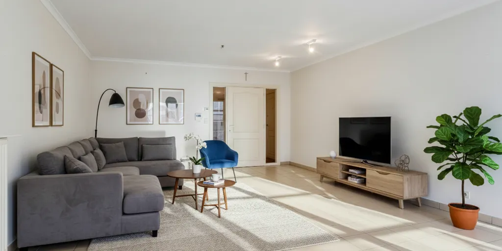 Séjour - Appartement Énergivore avec Terrasse au Centre de Roeselare