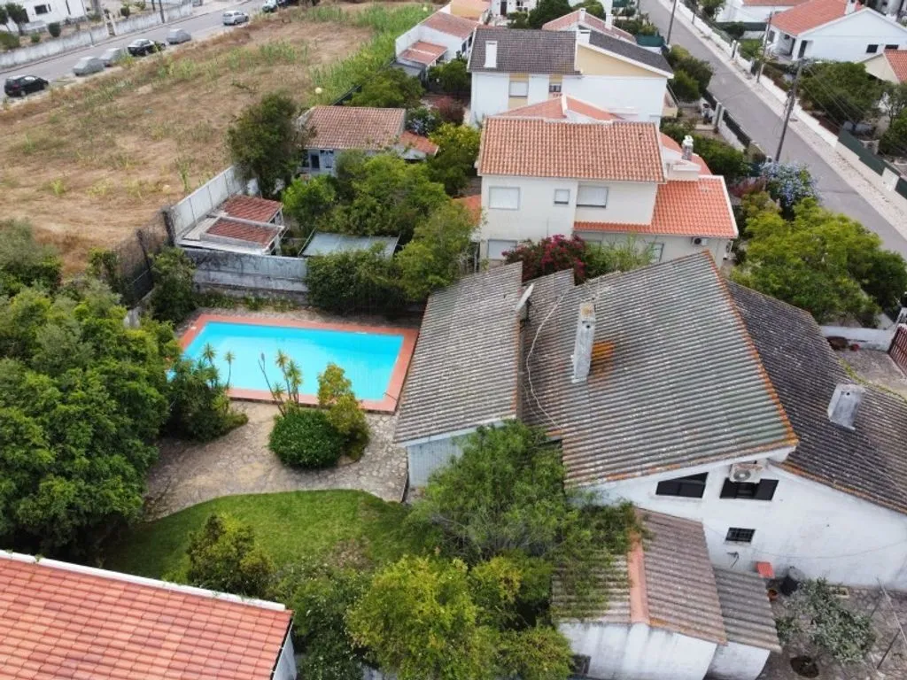 Aerial - Isolated Luxury House with Pool in Sesimbra