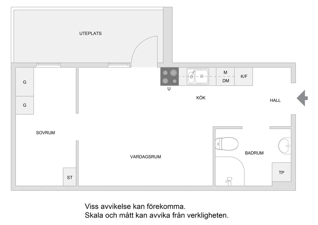 Plan - Modern Flat with Terrace in Ursvik