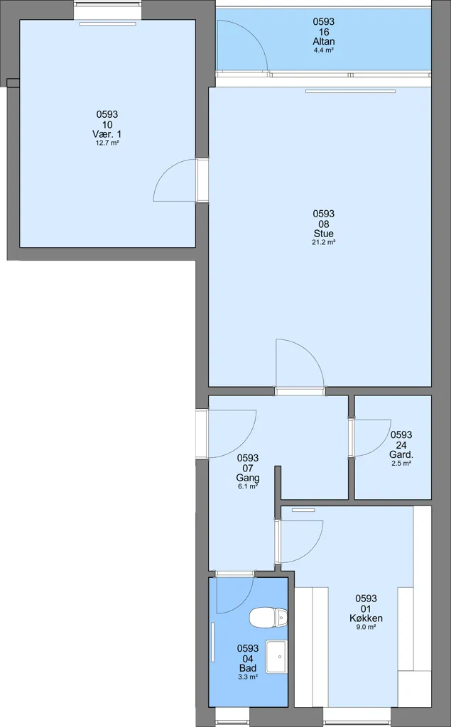 Plaan - Two-Bedroom Flat with Pets Allowed in Frederikshavn