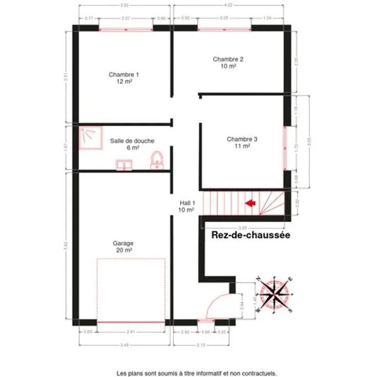 Plan - Appartement à Rue des Crêtes, Cheratte