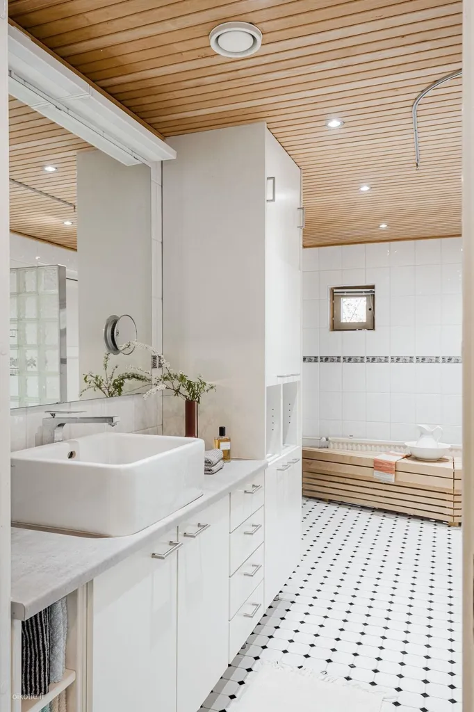 Salles de bain - Modern Apartment with Garden in Katariina, Turku