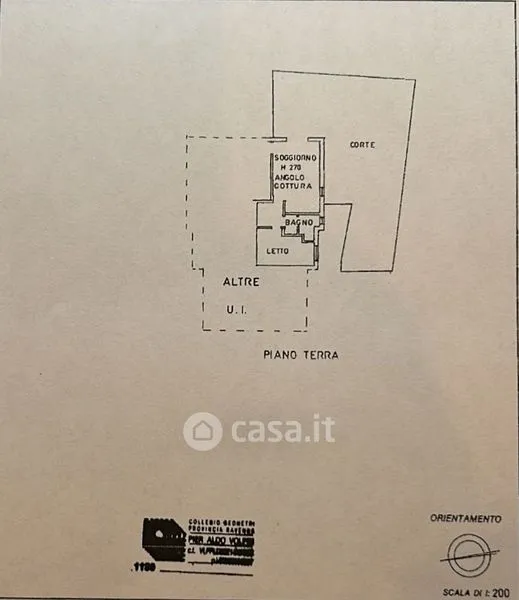 Planimetria - Rustic Bilocale with Garden in Cervia