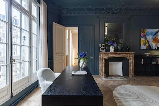 Séjour - Appartement de Luxe Haussmannien avec Vue Panoramique à Paris 8ᵉ