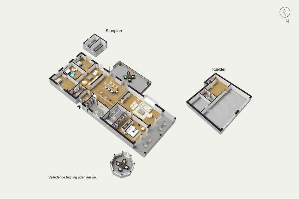 Plan - Villa with Garden Pool in Hørsholm