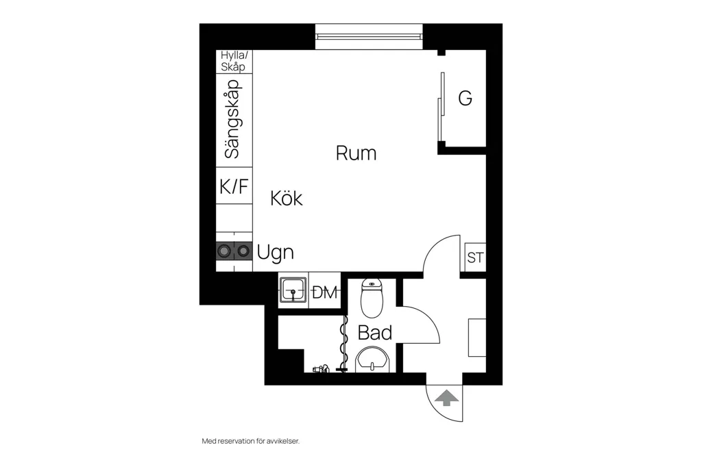 Plan - 1st Floor Apartment with Balcony in Uppsala