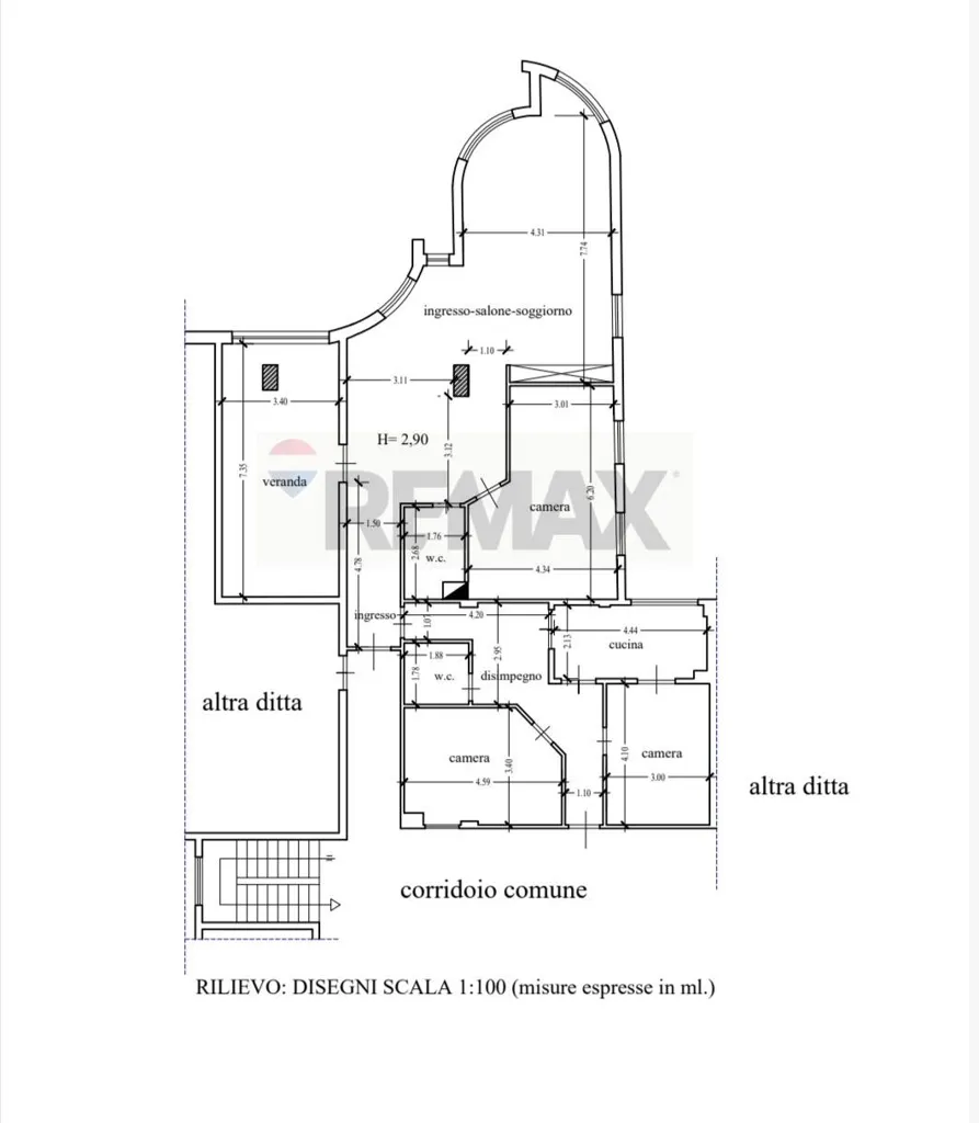 Floor Plan - Apartment with Sea View in Mondello