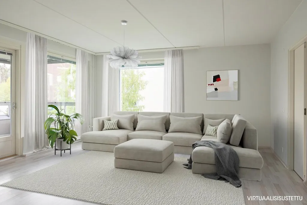 Elutuba - Spacious Apartment with Balcony in Suurpelto, Espoo