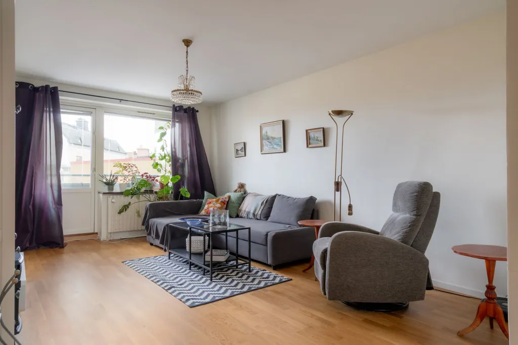 Séjour - Apartment with Balcony in Nyköping Centre