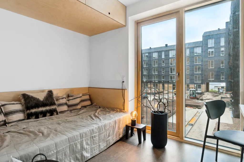 Bedrooms - Studio Apartment with Terrace in Aarhus C
