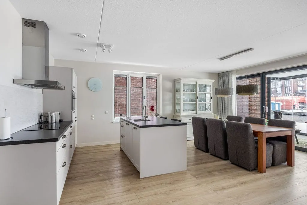 Cuisine - Modern Apartment with Balcony in Sneek