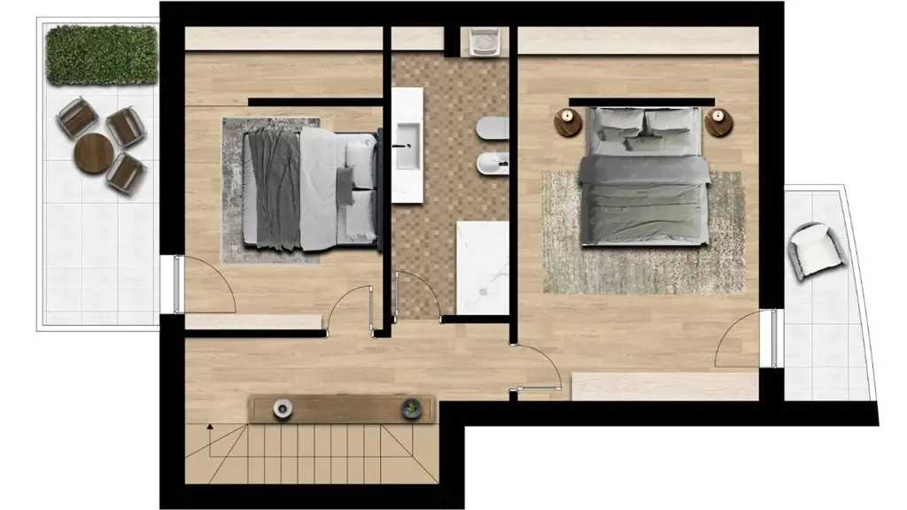 Plaan - Lakefront Penthouse in Sirmione