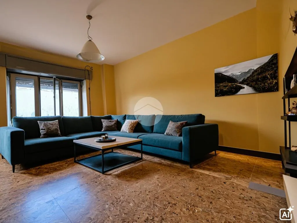 Salón - 3-Room Apartment with Balcony in Viterbo