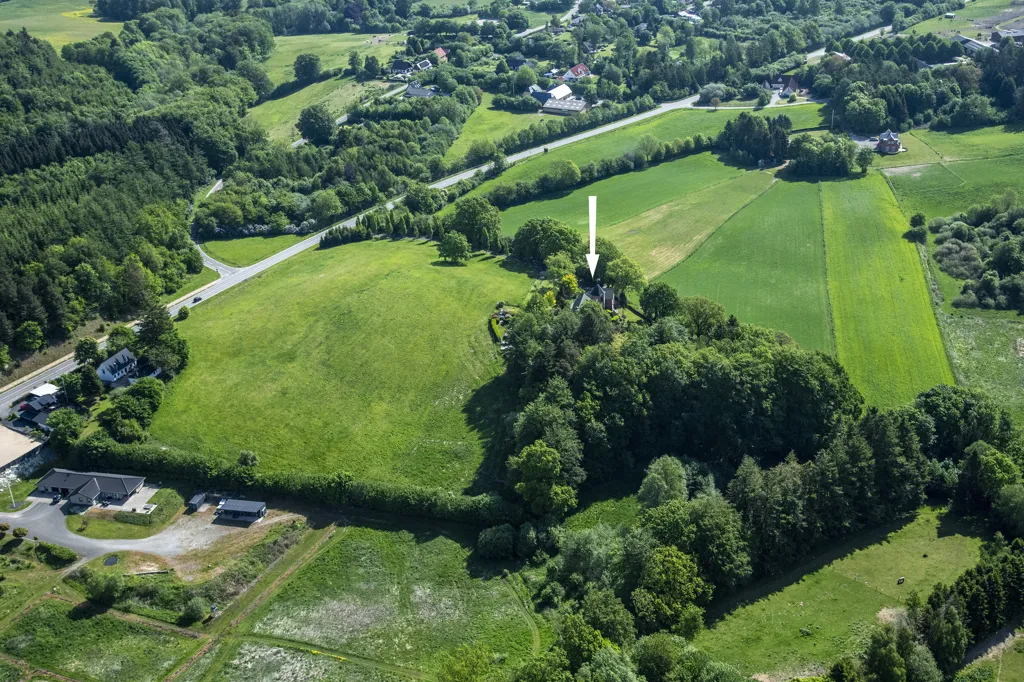 Vue aérienne - Characterful Country House with Tower near Langesø