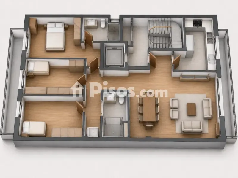 Planimetria - New Flat with Balconies in Santa Coloma de Gramenet