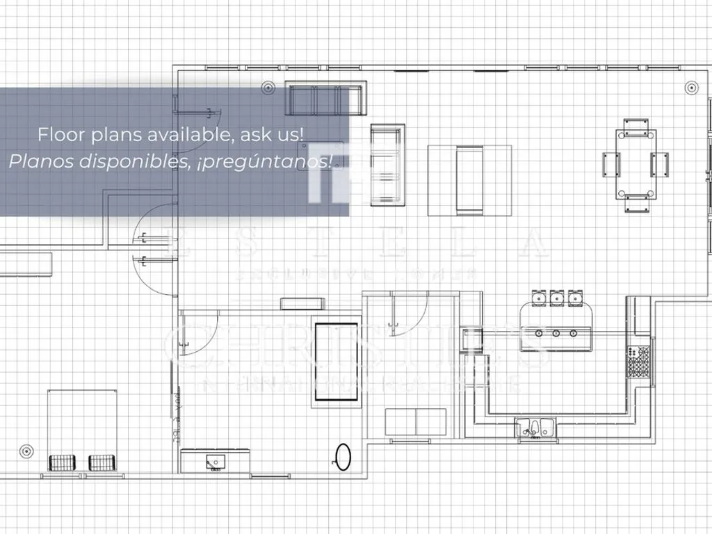 Planimetria - Three Villa Complex with Pools in San Antonio